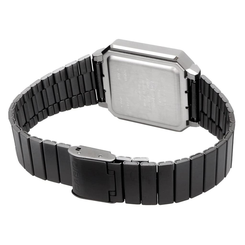 Casio Digital Reissue Overseas Black and Gold A100WEGG-1A2 Men's Watch, Design, Model, [Used]
