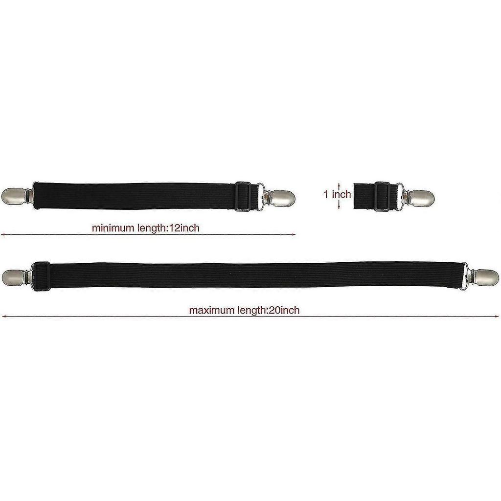 12pcs Bed Sheet Holders Clips, Sheet Band Straps Elastic Adjustable Sheet Fasteners Grippers Suspenders Mattress Cover Holder Fasteners