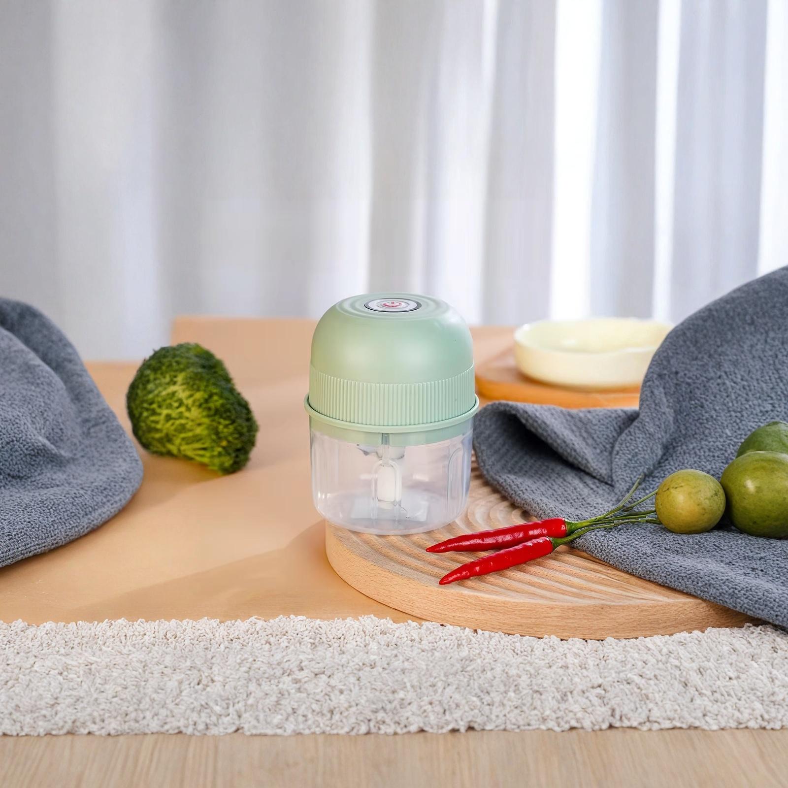 Wireless Electric Garlic Chopper Food Processor for Baby Food Garlic Paste зелёный