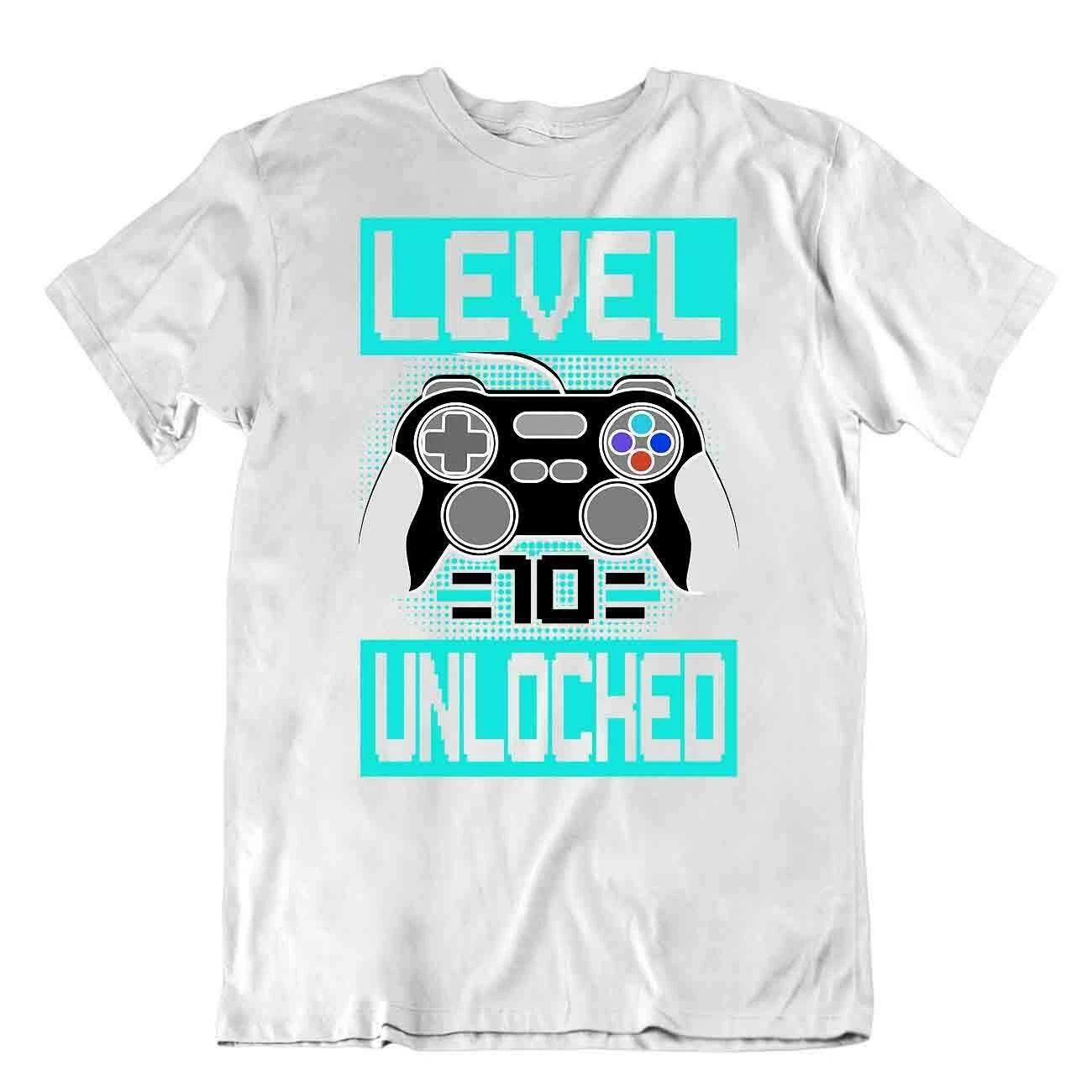 Gamer T-SHIRT Level Unloched TEE Gamble SHIRT Gift L