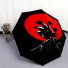 1 PC Automatic Folding Umbrella - Cute Cartoon Son Goku Pattern Portable Foldable Design With 8 Ribs Christmas Birthday Gifts