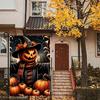 Flaga ogrodowa na Halloween, dynia, duch, szkielet, kot, flaga zewnętrzna, dwustronna, świąteczna