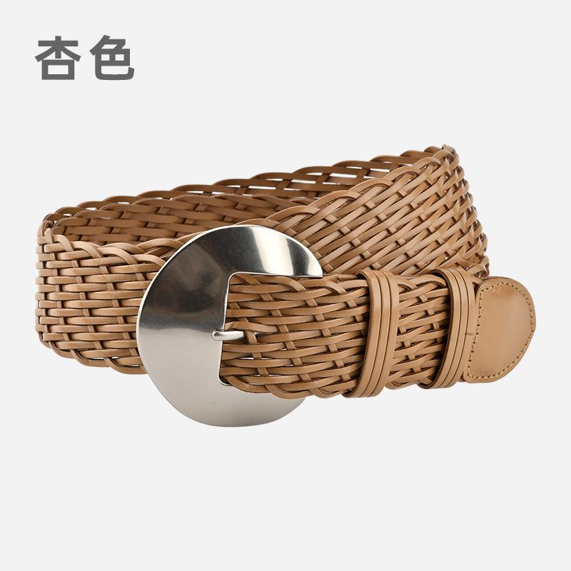 Ethnic Style Vintage Woven Belt Girl Bohemian Decorative Skirt Belt Leather Bran Paper Waist Seal Ladies