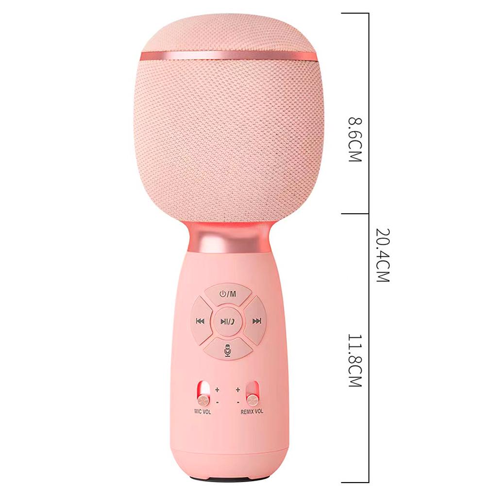Kablosuz Karaoke Mikrofonu 6 Ses Efekti El Mikrofonu Type-C Şarj Edilebilir Bluetooth Uyumlu 5.0 Yetişkinler İçin