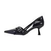 Pointed Toe High Heels Women Heeled Sandals Shoes Summer 2025 Trend Brand Sexy Party Pumps Shallow Leather Sandalias De Mujer