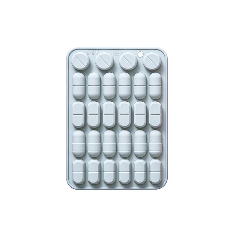 

Pill Shape Silicone Molds, Pill Shape Themed Baking Moulds For Chocolate, Ice Cube, Cake, Dessert, Candy, Mousse, Pastry синий