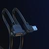 USB Extension Cable USB2.0 Male To Female Extenter Cord for Chassis/Cabinets/Panels USB Extension Line 90 Degree