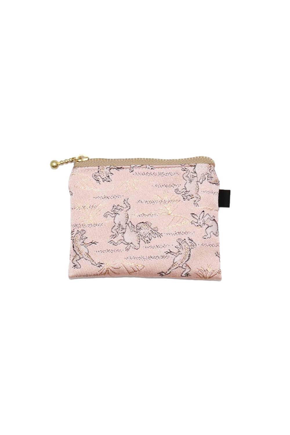 

Brocade Mini Zipper Pouch Flat Pouch Coin Purse Offering Case Giga Nishijin-ori (Choju Pink)
