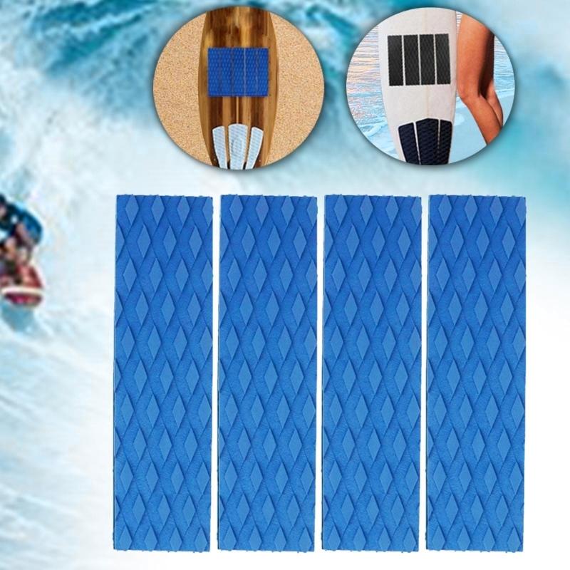 4 Stück Surfbrett Traktionspad Surfen Skimboard Deck Traktionspad Rutschfest Vorderes Heck-Pad für Skimboards, Shortboards