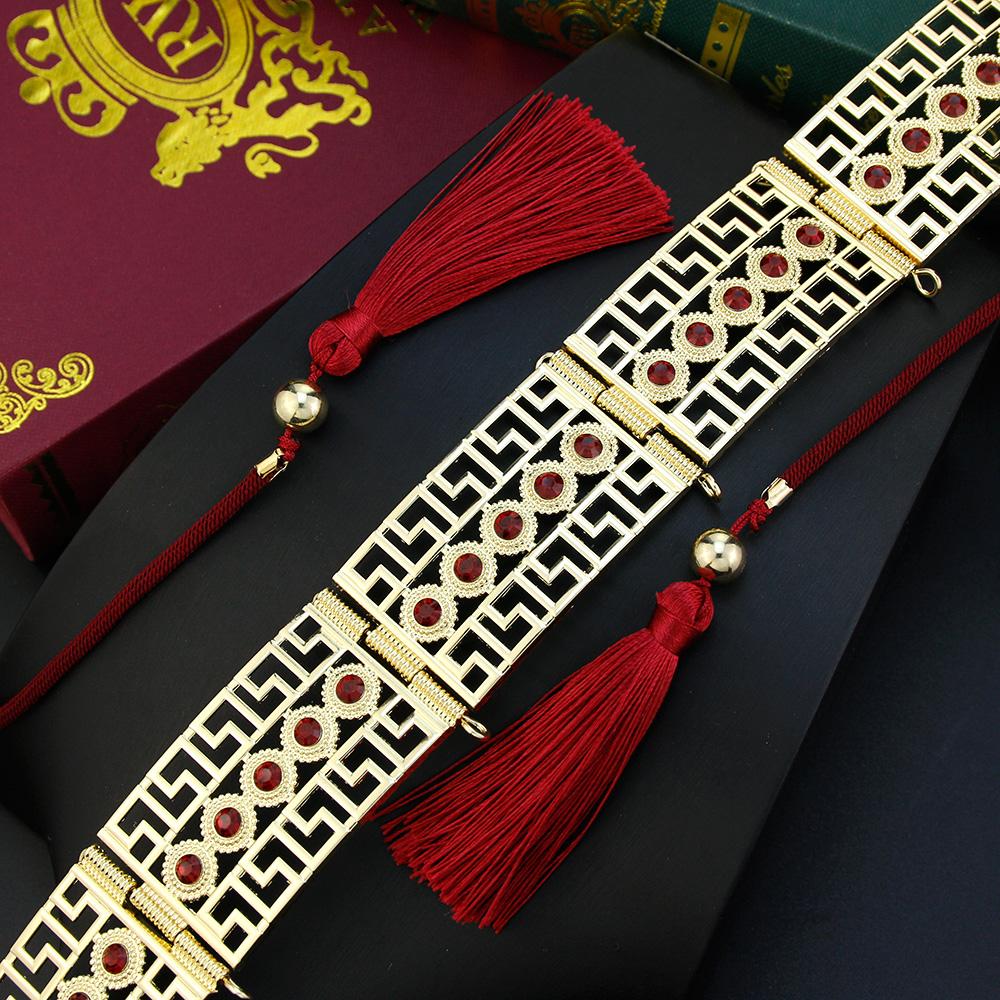 Elegent Tassels Rope Belt for Women Wedding Dress Crystal Waist Chain Belt Bride Jewelry