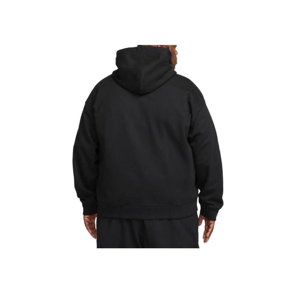 Nike Solo Swoosh Plain Logo Hooded Loose Jacket Men Jackets Black DR0403-010