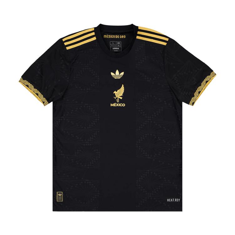 

Adidas Мексика Золотая Джерси Черный Мужские Топы JF2639 XS