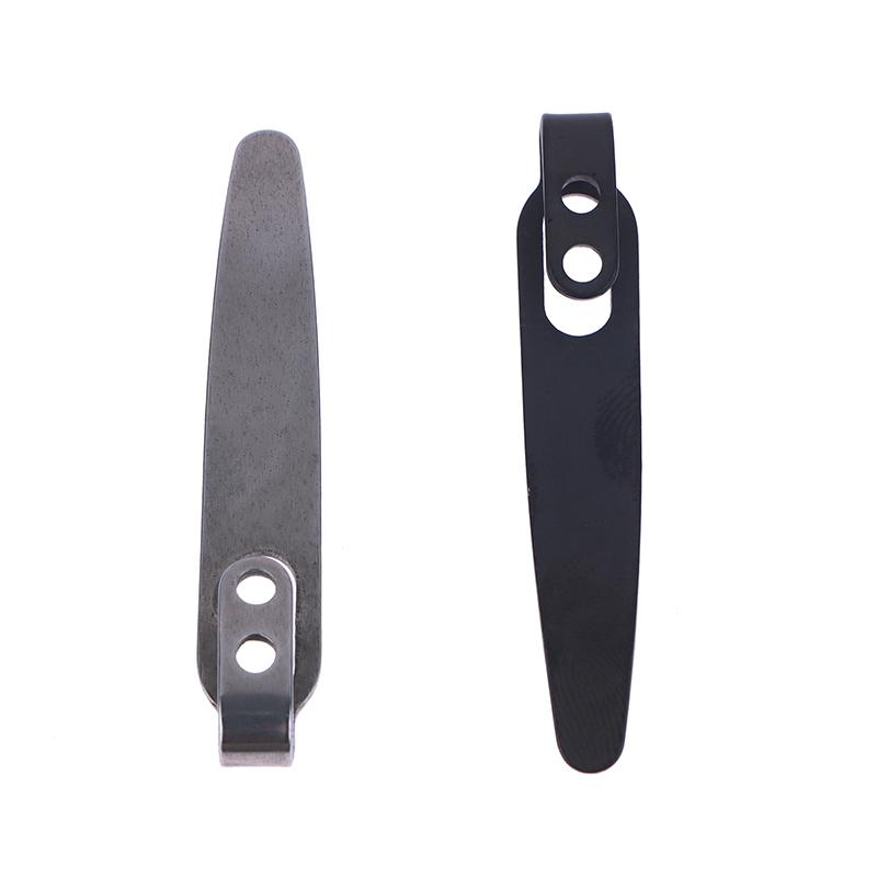 1Set 420 Stainless Steel Material Knife Back Clip With 3Pcs M2.5 Screws Pocket Waist Clamps For Knives Diy Make Accessories
