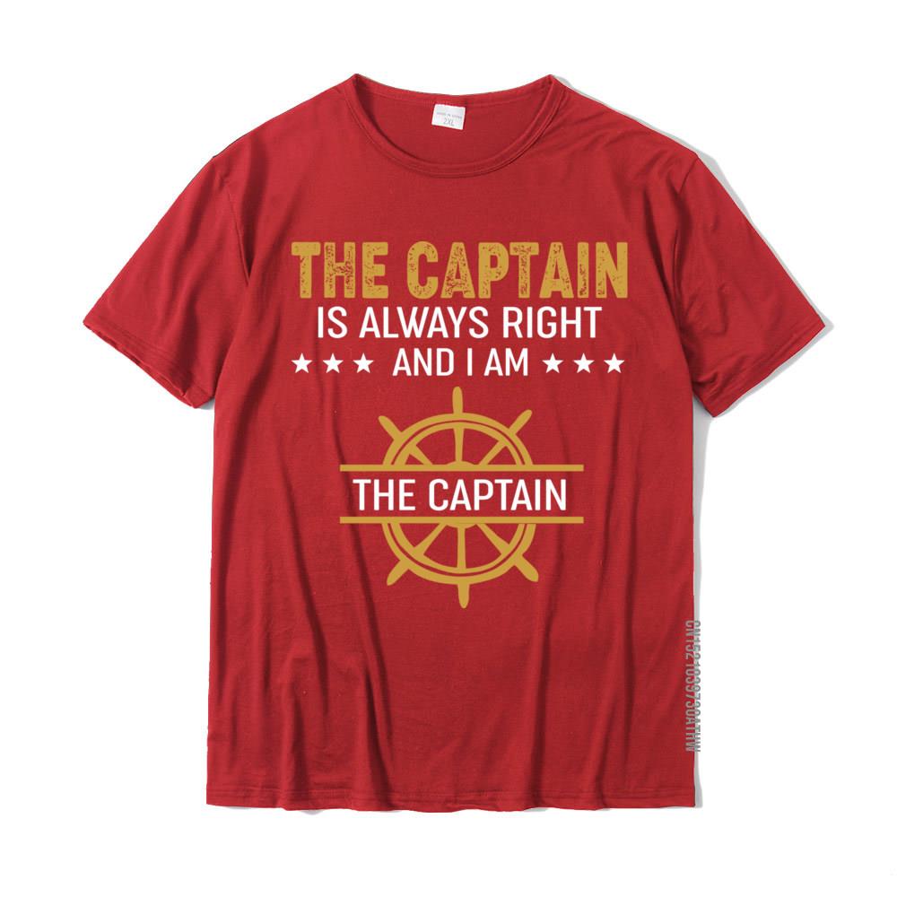 The Captain Is Always Right And I Am The Captain Mens Cute Normal Tops  Tees Cotton T Shirts Custom S