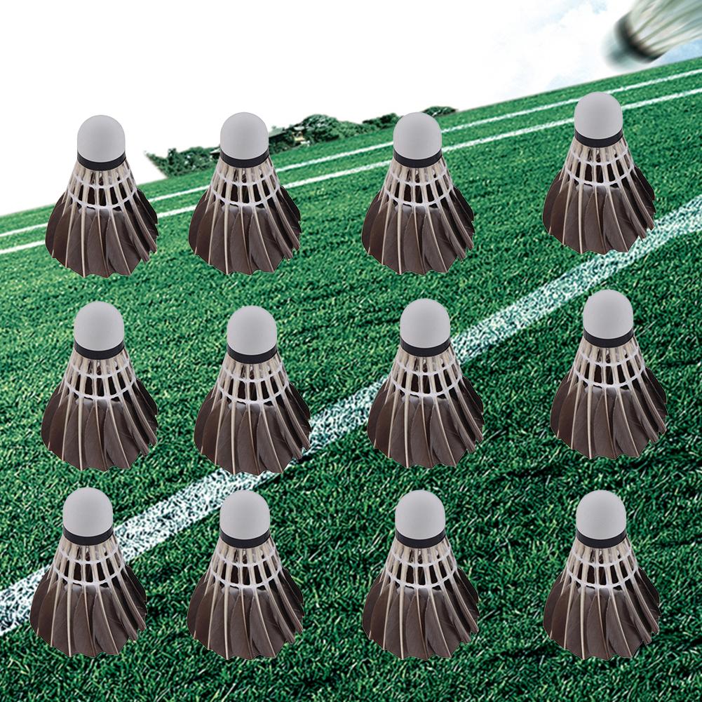 Feather Badminton Shuttlecocks High Speed Training Badminton Birdies Balls 12pcs#1