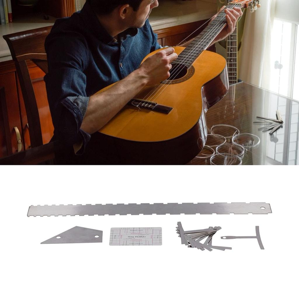 Guitar Measuring Tool Set, Includes a Guitar Arc Ruler, Guitar Gauge Set, Guitar Leveling Ruler, Guitar Chord Ruler, Guitar Level Ruler, Guitar Neck
