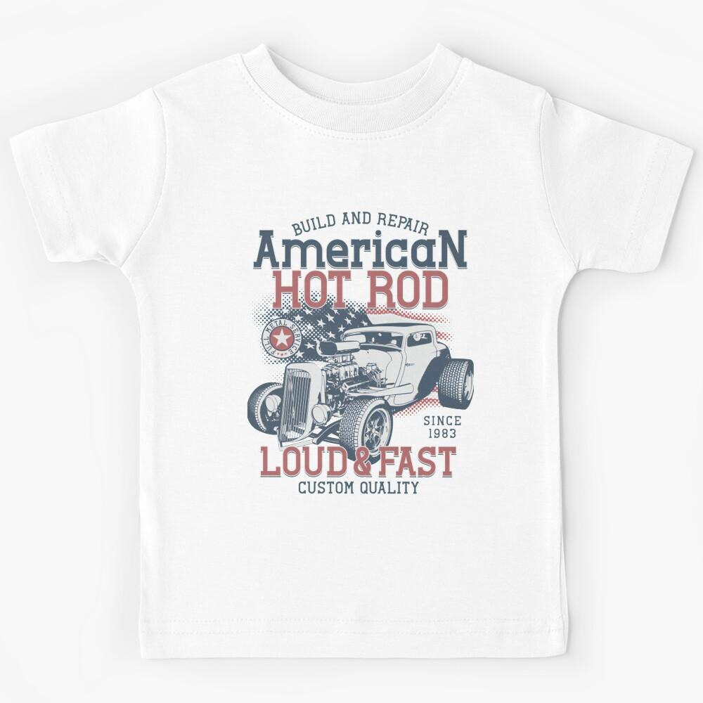 Car Drag Racing Rod Muscle Vintage Hot Kids T-Shirt 150