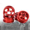 4Pcs RC Remote Control Car Wheel Hub with Short Adapter Parts Fit for WPL 1 16Red