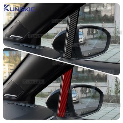 Do Renault Clio 5 MK5 2020 2021 2022 2023 2024 2025 Prawdziwa Miękka Naklejka z Włókna Węglowego LHD RHD Samochód Dekoracyjny Pasek Listwa Słupka A