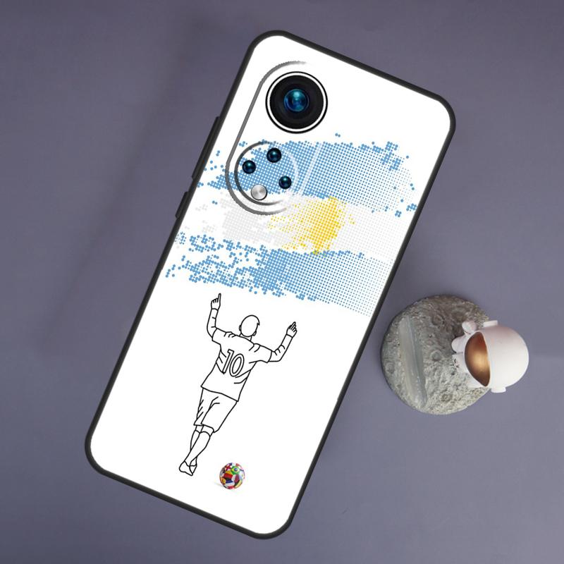 Numărul de fotbal 10 pentru Huawei Honor Magic 5 Lite 70 50 X8 X9 a P20 P30 P40 P50 P60 Pro P Smart Nova 9 5T