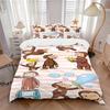 3pcs Curious George Monkey Bedding Set-Perfect for Bedroom, Guest Room, Living Room, Hotel Decor | Ideal Gift for Fans, Travelers, Daily Use