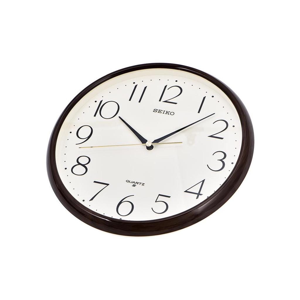 Seiko Quartz Movement Polyester Plastic Shell Wall Clock Unisex White QXA695B