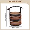 Bamboo Basket Picnic Portable Serving Handmade Food Storage Container for Pastry