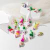 Pet Cat Toys Rabbit Fur False Mouse Feather Rainbow Mouse Toy Funny Playing Toys For Kitten