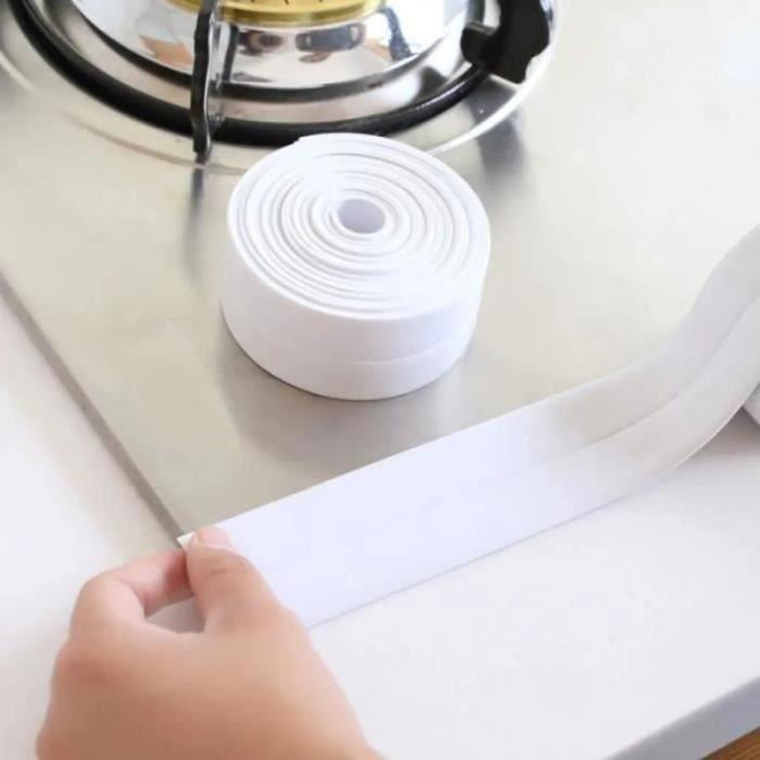 Joint adhésif - Rouleau 3.2m - Épaisseur 2.2cm - Couleur Blanc - Étanchéité parfaite