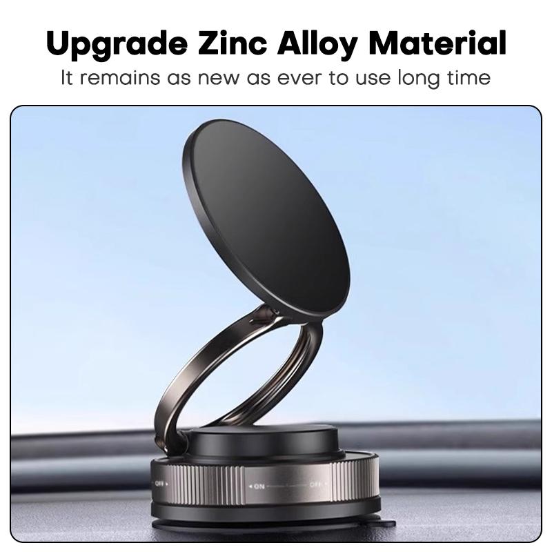 QOOVI Magnetic Car Phone Holder Dashboard Cellphone Foldable Stand Magnet 360°Rotating GPS Mount for iPhone 16 15 Xiaomi Samsung