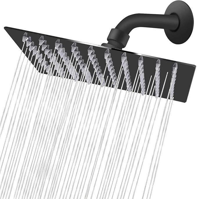8/10/12 Inch Stainless Steel Multifunctional Top Spray Pressurized Mirror Showerhead Stainless Steel белый