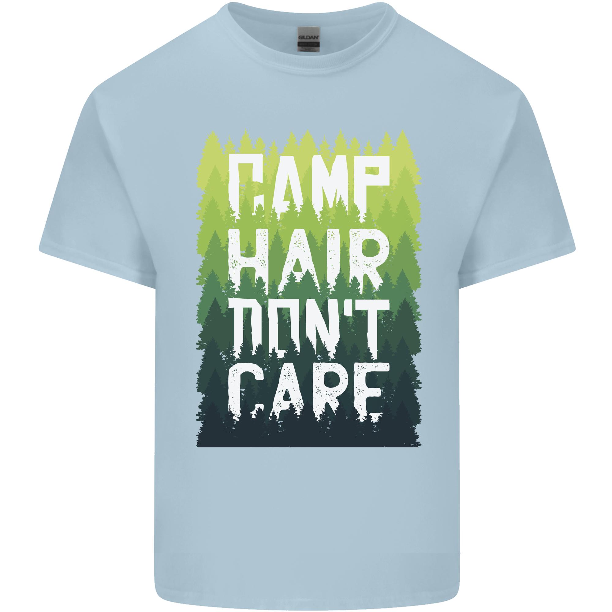 Camp Hair Dont Care Funny Caravan Camping Unisexs Light Cotton TShirt S