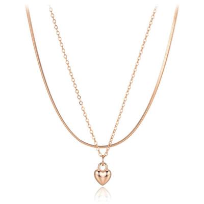 ELLE Jewelry Heart Layered Necklace ELBRNN191