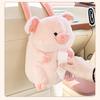 Lovely Animal Shaped Car Tissue Dispenser Paper Towel Holder with Hanging Strap Storage Bag For Home And Travel