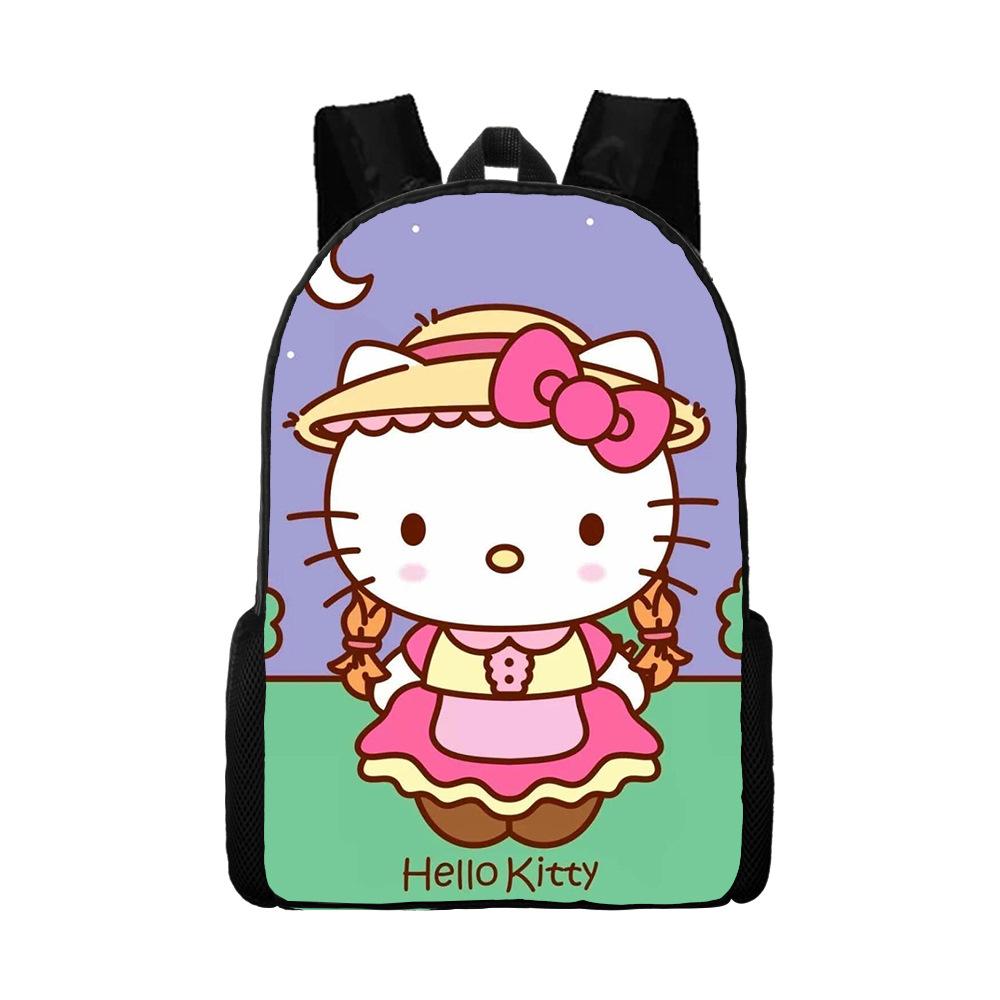 Hello Kitty Cartoon Backpack Ello Kitty Schoolbag Digital Printing Backpack