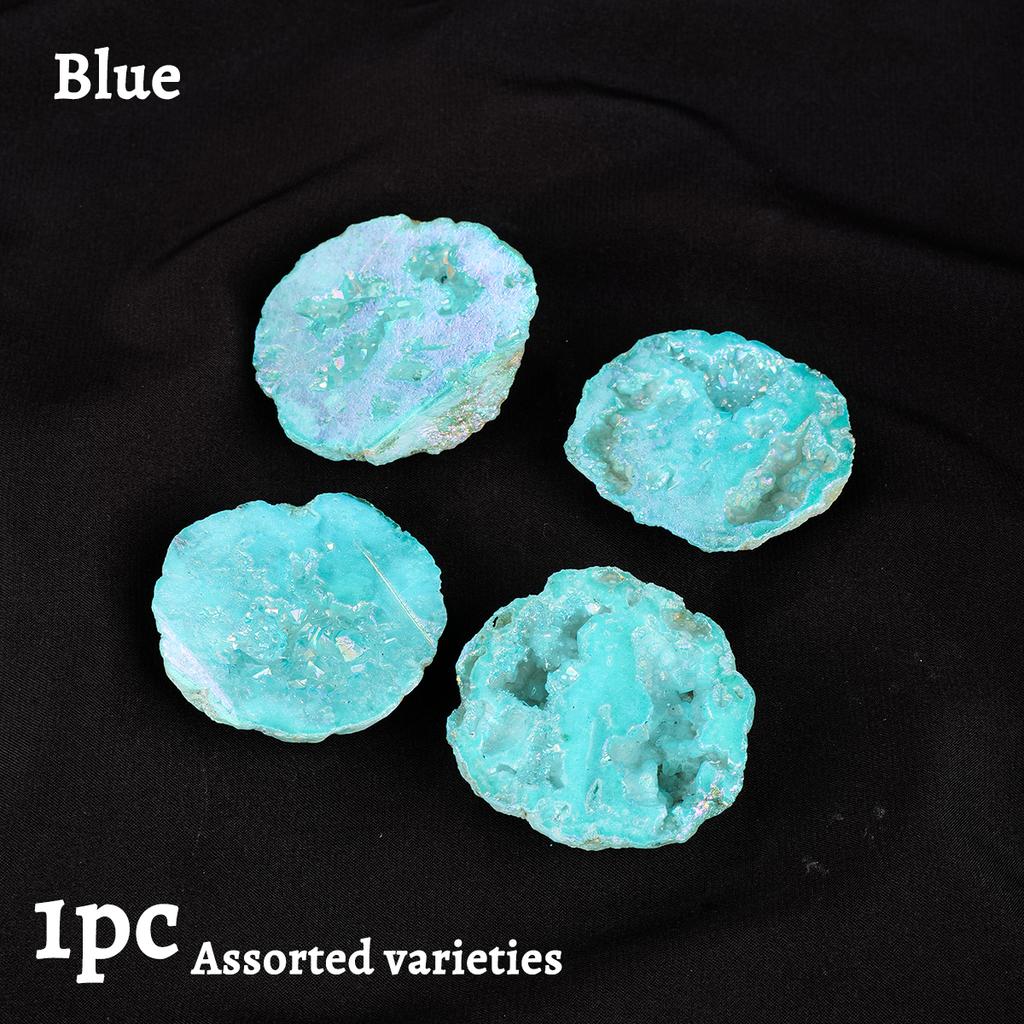 1pc Natural Crystal Aura Moroccan Agate Crystal Cave Ornament Crystal Raw Stone Treasure Pot Home Desktop Decoration Stone gifts