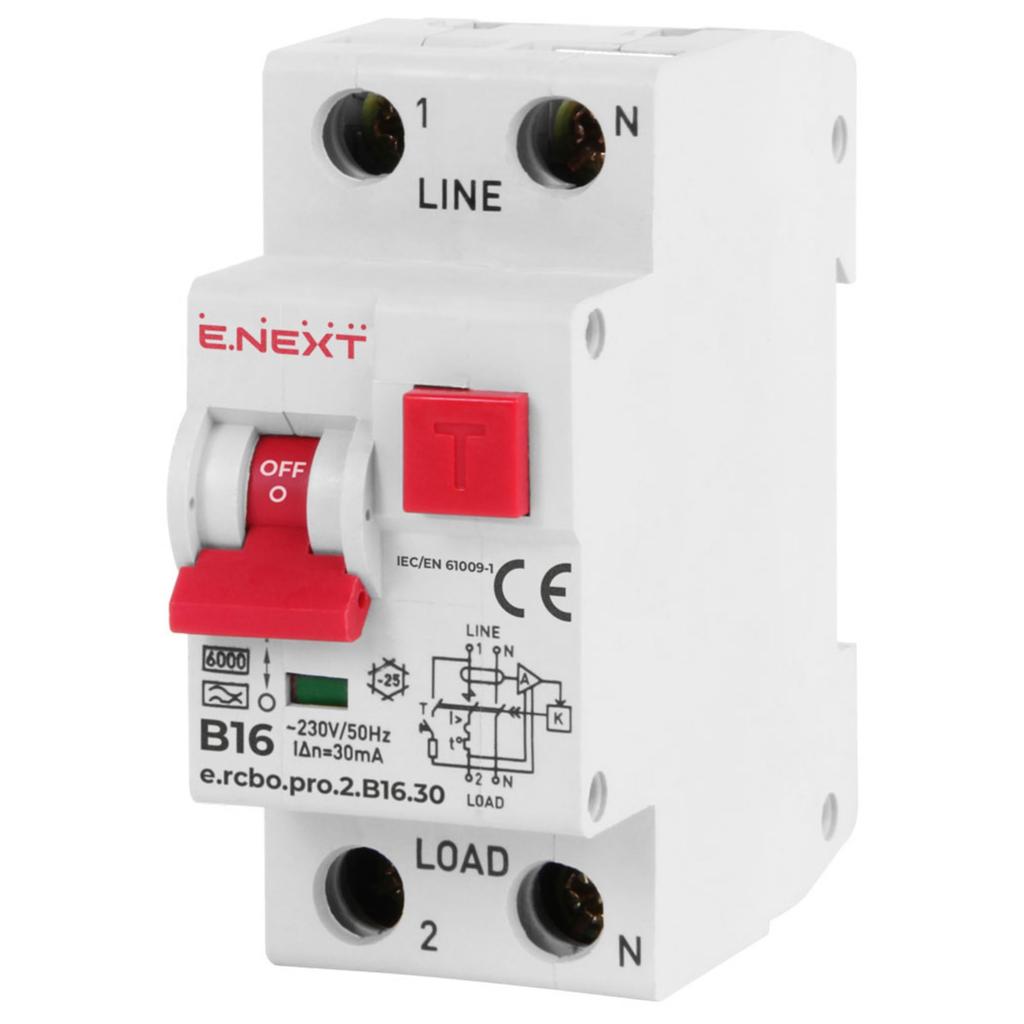 E.next p0720006 wyłącznik różnicowoprądowy z członem pro 2p b 16a 30ma 6ka typ a