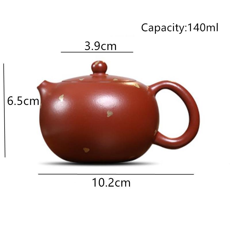 Chinese Yixing Purple Clay Teapot Handmade Xishi Tea Pot Beauty Tea Infuser Kettle Household Tradition Zisha Teaware 150ml