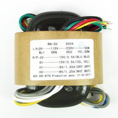 1 pezzo 30VA 30W 15V *2 + 6V *2 Trasformatore R-Core per preamp DAC amplificatore fai da te
