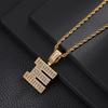 26 English Letters Pendant Necklace Copper Inlaid Zircon Versatile Jewelry Necklace