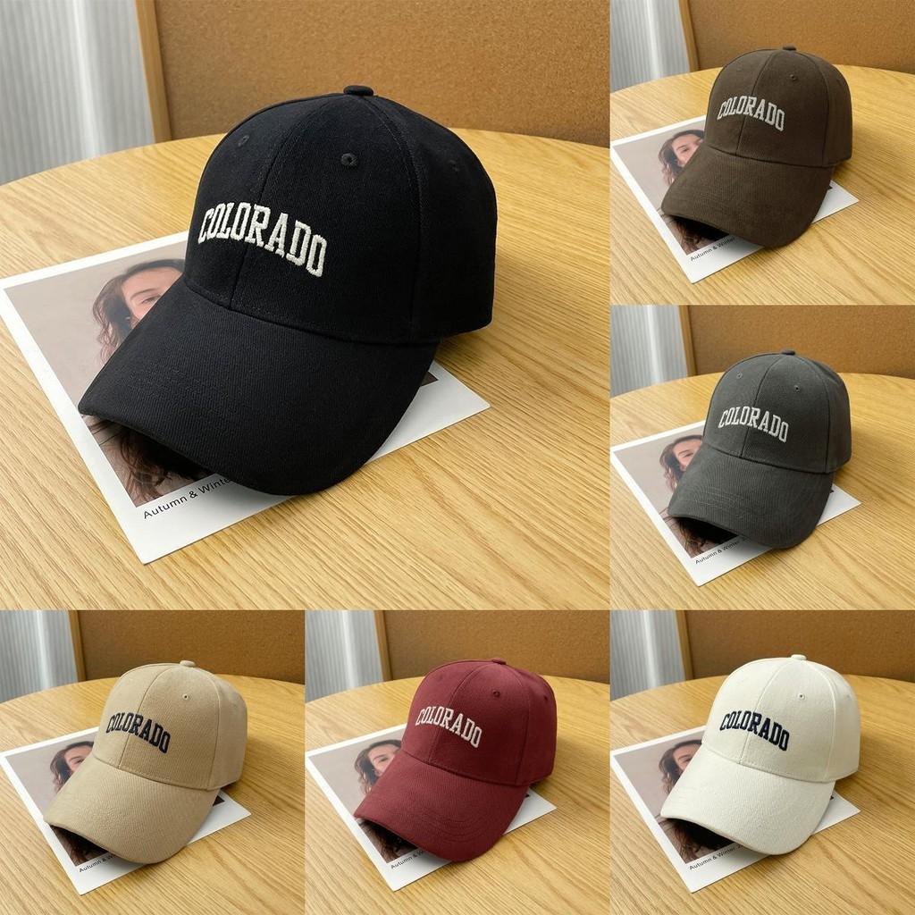 Color Solid Simple Letter Embroidery Women Summer Casual Sunshade Cap Baseball