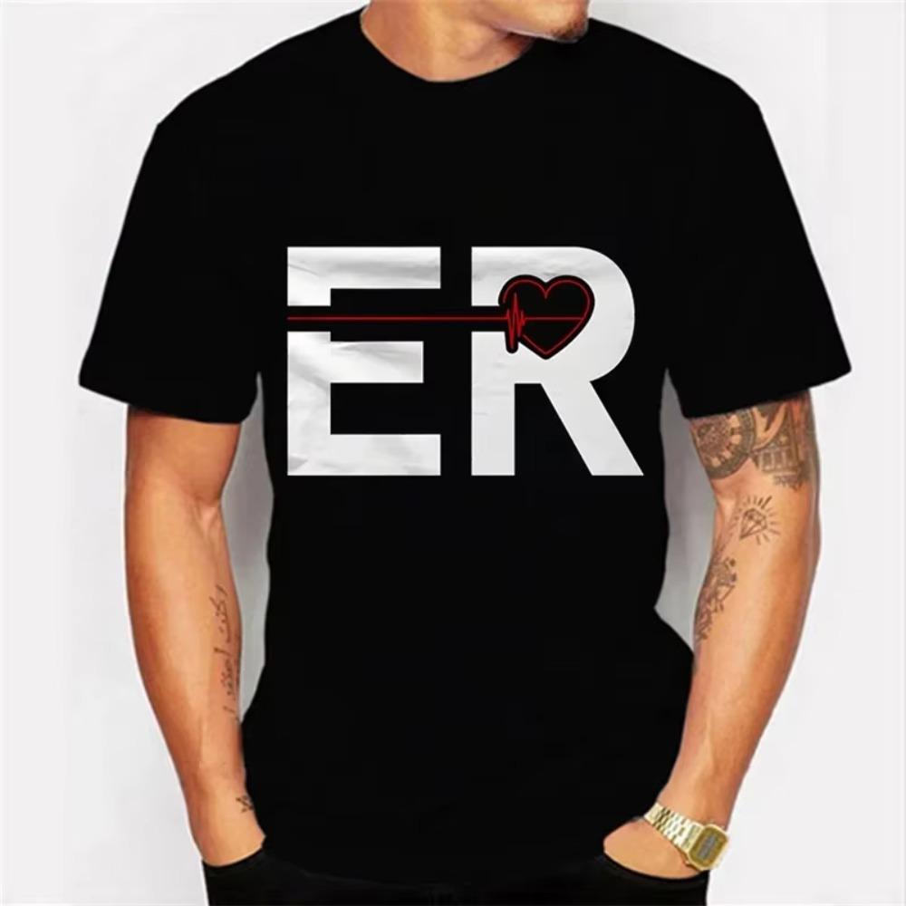 Emergency Room Nurse Shirt Oversized T-shirts Emergency Room Nurse Shirts for Men Women Harajuku T Shirt ER Nurse Vintage Tees