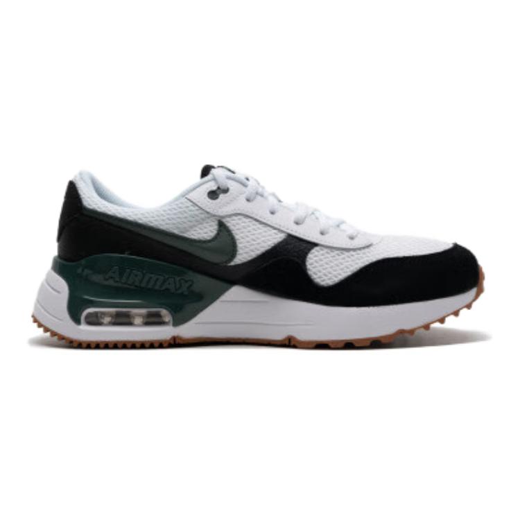 Nike Air Max SYSTM GS White Black Vintage Green Kids Sneakers Barely-Volt DQ0284-115