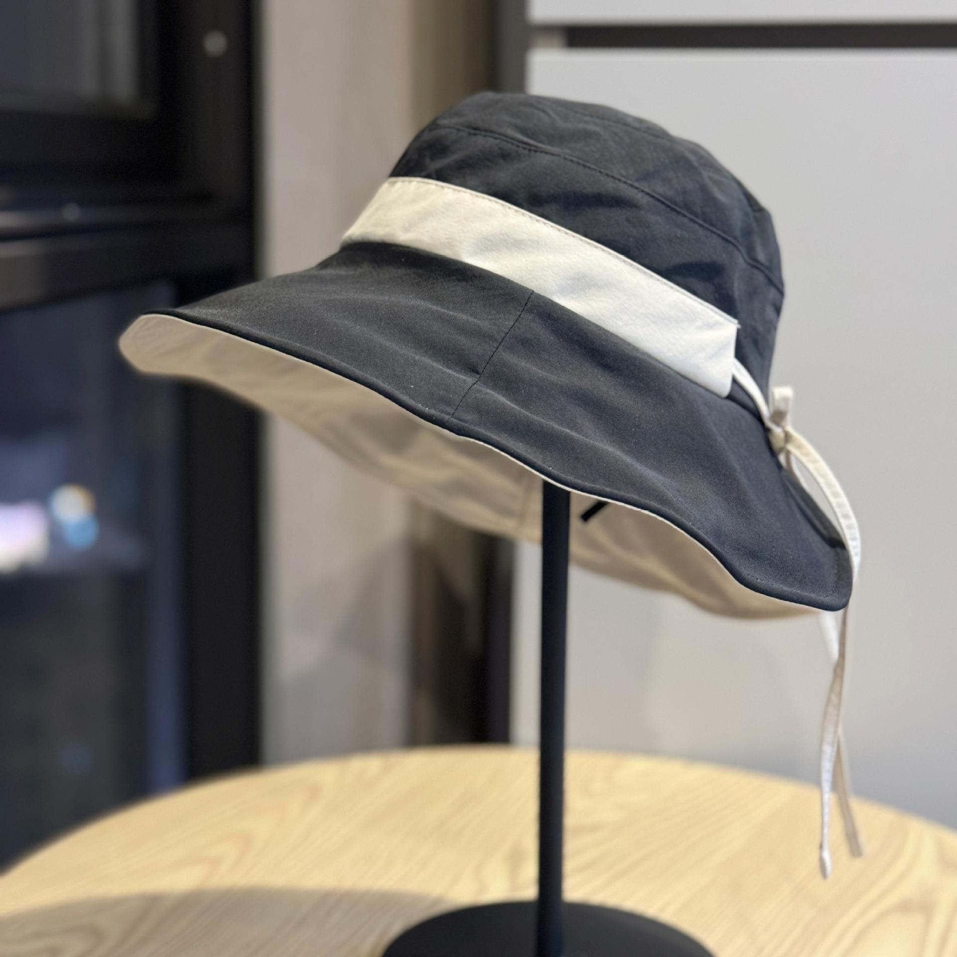 

2026New women s sun protection hat, thin, UV-resistant, large brim, makes the face look smaller, outdoor sun hat, fisherman s hat Adult54-60Adjustable чёрный