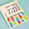 Children Montessori Learning Toys Magnetic Slide Puzzle Color Matching Logic Game Busy Board Educational Wooden Toys for Kids