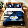 Leicester City FC (14) Ensemble de 3 pièces adapté aux chambres principales doux et confortable un cadeau idéal pour la famille et les amis Comprend une housse de couette et deux