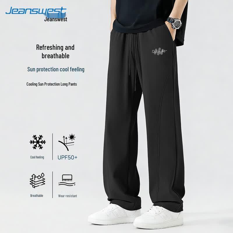 Jeanswest Men's Summer Casual Straight-Leg Pants