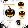 3pcs Black Pumpkin Head Balloons, Suitable for Halloween Horror Atmosphere Theme Decoration, Indoor and Outdoor Activity Props