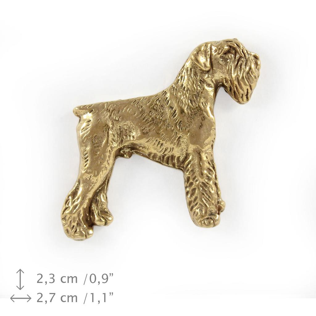 Schnauzer - gold-plated pin brooch, elegant dog ornament, unique pin by Art-Dog brand
