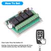 Universal Wireless Remote Control Switch DC 12V 4CH Relay Receiver Module With 4 Channel RF 433 Mhz Transmitter Electronic Lock